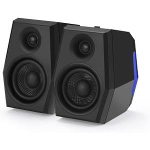 Sanyun SW209 36W Immersive Gaming Speakers with DSP 3 Sound Modes, 24bit USB DAC & Bluetooth 5.2, 2.0 RGB PC Multimedia Speakers for Desktop Monitor Laptop (Game/Movie/Music, Black)