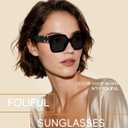 Oversized Sunglasses for Women Retro Square Designer Sunglasses Womens Trendy Large Frame Sun Glasses Stylish Shades Fashion Style, Pink/Brown Lens