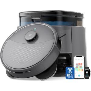 Lefant Robot Vacuum and Mop, 20000Pa Suction, 115‚Ñâ Hot Water Mop Washing&Drying,Smart Obstacle Avoidance, All-in-One Dock, 200RPM Spinning Mops, 5G WiFi/Alexa/APP/iWatch Control, M3 Max
