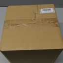 Ekirlin 7 Inch Natural Travertine Textures Plant Pot, Resin Outdoor Planter with Drainage Hole, Removable Rubber Stopper and Non-Slip Soft Pad,Weatherproof Decorative Pot for Indoor/Garden Plants