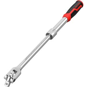 MAXPOWER 1/2"& 3/8" Drive Extendable Breaker Bar, Flex Handle 13.4"-17.5"