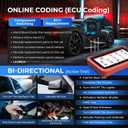 Launch X431 PROS V 5.0 2026 Newly Bidirectional Scan Tool Bluetooth Launch Scanner with DBSCar VII Connector 38+ Reset for All Cars Online ECU Code CANFD FCA AutoAuth VAG Guide 2 Yrs F-Ree Update