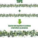 Sggvecsy 6 Pack Artificial Eucalyptus Garland Eucalyptus Leaves Vines Greenery Garland Faux Silver Dollar Eucalyptus Leaves for Table Party Wedding Indoor Outdoor Home Mantle Wall Decor