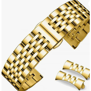 Watch Band Stainless Steel Watch Strap Curved End Replacement Watch Straps For Smart Watches Unisex Wristband