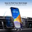 Car Phone Holder Vent, [Super Strong Clamping Force] Universal Phone Holders for Your Car, Universal Automobile Cradle Fit for iPhone Android and All Smartphones, Dark Black.