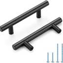 HOME EDIT Black Cabinet Handles 3 Inch Hole Spacing Stainless Steel Drawer Pulls for Cabinets, Dresser, Bathroom 30 Pack