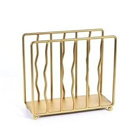 Modern Standing Napkin Holder for table, Black Metal, Tabletop Paper Napkin Dispenser for Coffee Filter Holder Kitchen, Dining Room, Outdoor.