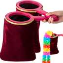 Wettarn 2 Pcs Christmas Change Bag for Gifts Magic Props Change Bag with Zipper Twisting Handle Make Things Appear Disappear Trick Pouch Stage Prop Accessories for Kids Adults Boys Girls