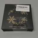 CHOANG Christmas Electric Guitar Ornament for Tree - 2 Layer Wooden Music Ornament with Notes & Treble Clef - Unique Musician Gift, Rock Music Christmas Decor, Guitar Player Xmas Decoration Pack of 2