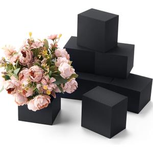 Lallisa 8 Pcs Reusable Floral Foam Blocks Water Weather Resistant Dry Floral Foam for Artificial Flower Arrangements Outdoor Flower Boxes Outside Hanging Planters Wedding Home Decor (4 x 4 x 3'') (Black)