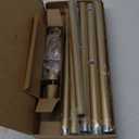 Heavy Duty Curtain Rods for Windows 72 to 144 Inch, 1 Inch Gold Curtain Rods for Outdoor, Farmhouse, Bedroom, Kitchen, Living Room, Adjustable Easy Install Drapery Rod (A2,Gold,30"-150")