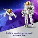 LEGO Creator 3 in 1 Space Astronaut Toy, Building Set Transforms from Astronaut Figure to Dog to Viper Jet, Space-Themed Gift Idea for Boys and Girls Ages 9 Years Old and Up, 31152
