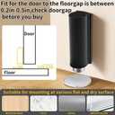 2 x Magnetic Door Stoppers Black WYGWP Stainless Steel No Drilling Wedge Stops Heavy Duty Catch Holder to Keep Doors Open