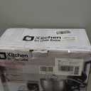 Kitchen in the box Stand Mixer,3.2Qt Small Electric Food Mixer,6 Speeds Portable Lightweight Kitchen Mixer for Daily Use with Egg Whisk,Dough Hook,Flat Beater (Black)