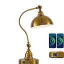 Antique Gold Vintage Desk Lamp Decorative Table Lamp for Home Office Living Room Bedroom Desk Light, Rustic Industrial Farmhouse Antique Library Study Desk Lamp E26 LED Bulb Included