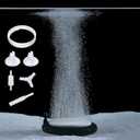 Carefree Fish Aquarium Nanometer Materials Air Stone Disk Fish Tank Hydroponics Bubble Stone Disc 4 Inch Air Pump Not Included (Black)