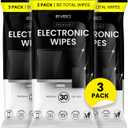 EVEO Electronic Wipes Screen Cleaner - Screen Wipes TV Screen Cleaner Wipes, Computer Screen Wipes, Laptop Screen Cleaner, ipad & Monitor Cleaner, Screen Cleaning Wipes - [90 Wipes + Microfiber Cloth]