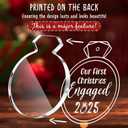 Our First Christmas Engaged Ornament 2025  Engagement Gifts for Couples  Glass Engagement Party Decoration for Women, Fianc, Bride-to-Be  Christmas Tree Keepsake Decor