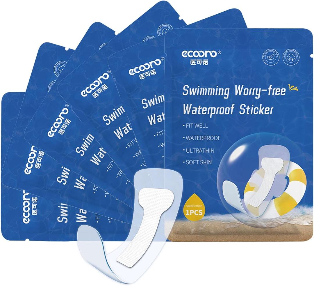 Waterproof Pads for Swimming | Swimming Private Stickers for Women | Skin-Friendly Private Area Protection | Dirt Prevention for Swimming & Daily Activities | 6-Pack5.9 * 16.5in