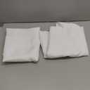 Gwine Pura White Curtains 63 inch Length, Light Filtering Thermal Insulated Noise Reducing Window Curtain Panels for Bedroom, Elegant Solid Soft Drapes for Living Room, Each 40Wx63L, 2 Panels