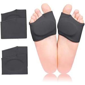 KTSAY 2 Pairs Metatarsal Pads with Gel Pad for Women and Men, Foot Pads for Ball Pain Relief, Morton's Neuroma, Metatarsalgia Support Size S