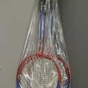 12 Pack Badminton Rackets Set Including Badminton Racquets, Nylon Shuttlecocks and Carry Bag for Outdoor Backyard Games Beginners (Red-Blue)