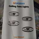 VOLISUN Low Profile Ceiling Fans with Lights and Remote, 27.6in Fandelier Ceiling Fan Flush Mount, 3000K-6500K Smart Bladeless LED Fan Light, Black Modern Ceiling Fans with Lights for Bedroom