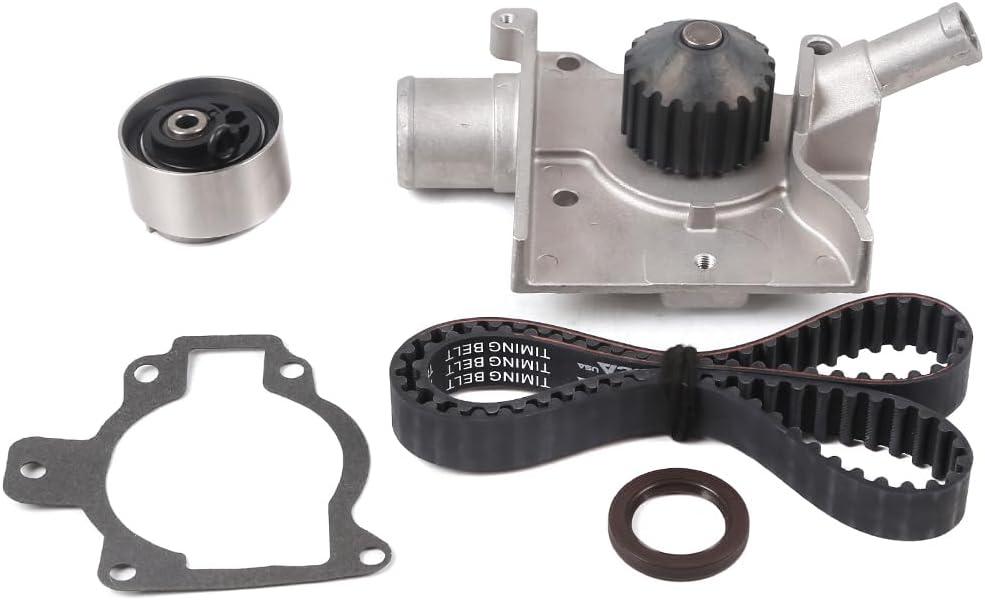 MPLUS Timing Belt Kit W/Water Pump Compatible with 97-99 for Mercury Tracer, 97-02 for Ford Escort 2.0L l4 GAS SOHC