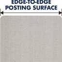 Quartet Bulletin Board 36"W x 24"H Fabric Cork Board Alternative for Office School or Home Dcor, Gray (7683G)