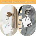 150 Pcs Key Tags White Plastic Hanging Tags with Metal Snap Hooks for Slotted Key Cabinets Boxes Lockers Sturdy Frosted Item Identifiers for Home Office and Garage