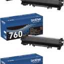 Brother Genuine TN760 3-Pack High Yield Black Toner Cartridge with approximately 3,000 page yield/cartridge