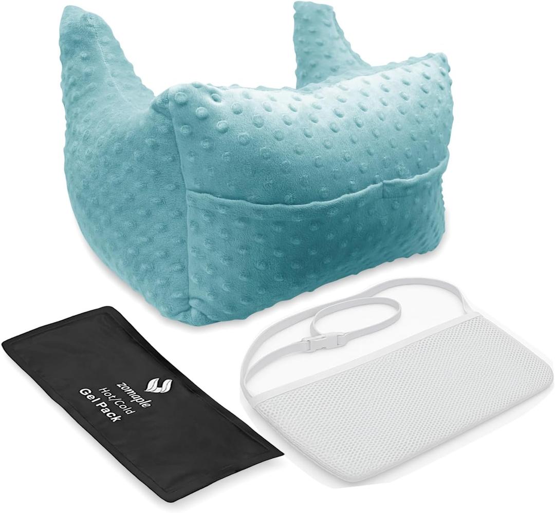 Zomaple Mastectomy Recovery Pillow with Gel Pack & Shower Lanyard Post-Op Essentials, Breast Augmentation/Reduction & Mastectomy Recovery Supplies Washable Cover for Comfort & Support