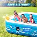 Large Inflatable Swimming Pool for Adults Kids - 130"x72"x22" Blow Up Pools Kiddie Pool with Pump, Oversized Thickened Family Inflatable Pools for Backyard Outdoor Garden Summer Water Party