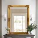 Vintage Gold Mirror for Wall, 28"x40" Antique Decorative Baroque Mirror with Imitation Metal Frame, Ornate Decorative Wall Mirror Decor for Entryway, Fireplace, Living Room, Hallway, Bathroom