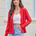Yekaty Cardigan Sweaters for Women Knit Casual Soft Long Sleeve Open Front Cardigan(Large, Red) (L)