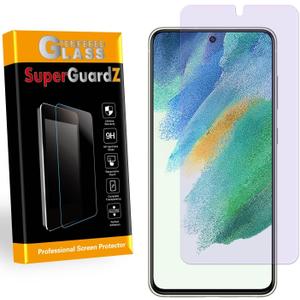 [2-Pack] for Samsung Galaxy S21 FE [NOT for Samsung S21] Screen Protector [Tempered Glass] Anti Blue Light Eye Protection, SuperGuardZ, 9H, 0.3mm, Anti-Scratch, Anti-Bubble + Stylus Pens