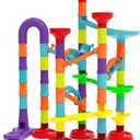 Blacka Marble Run Maze Race Game Glass Marbles for Kids Age 3 4 5 6 Boys Girls Educational Preschool Toys Block Toy Set As Xmas Birthday Present Festival Gifts, Small