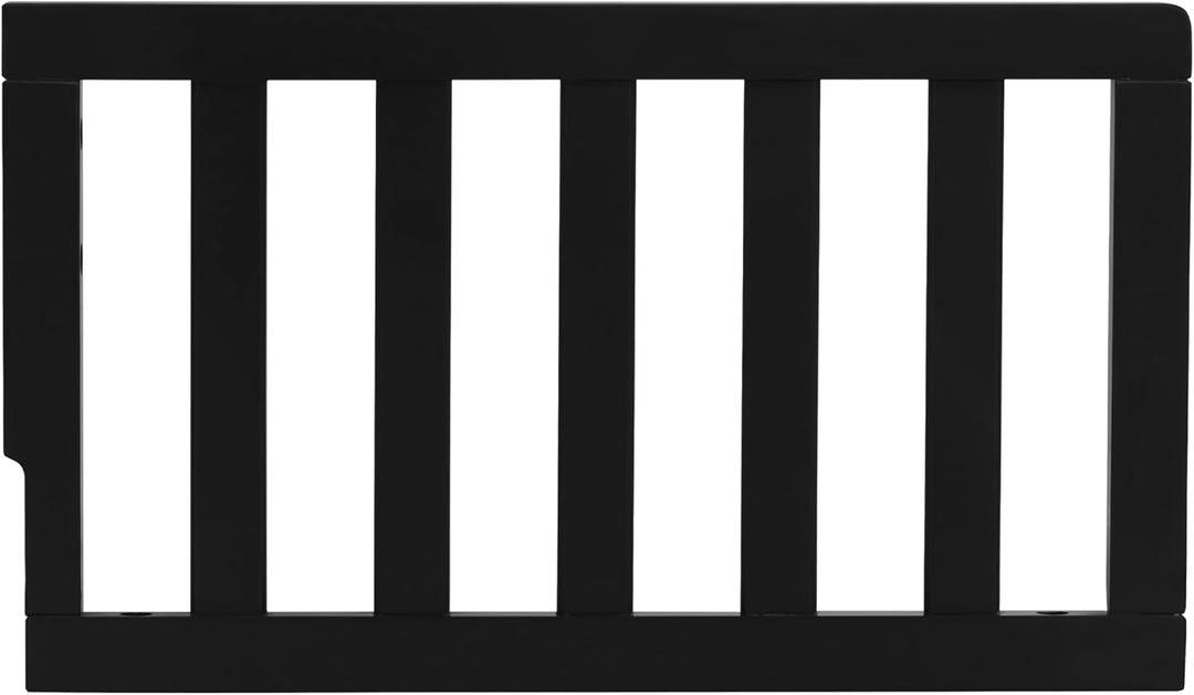 Dream On Me Toddler Guard Rail for Convertible Crib, Solid Wood Bed Rail for Toddler Bed Conversion, Black, 1 Count