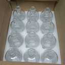 Kingrol 12 Pack Clear Glass Bud Vases, Small Vases for Flowers, Vintage Glass Bottles for Home Office Decor, Centerpieces for Wedding Table