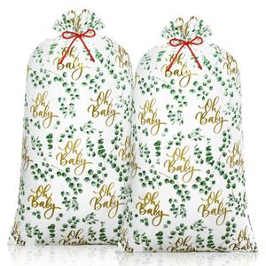 Leinuosen 2 Pcs 70 Inches Extra Large Bags Oversized Plastic Gift Bags with Ropes for Birthday Party Baby Shower Favors Leinuosen 2 Pcs 70 Inches Extra Large Bags Oversized Plastic Gift Bags with Ropes for Birthday Party Baby Shower Favors