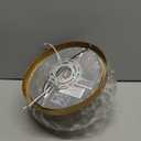 Darkaway Ceiling Light Fixtures Flush Mount Indoor Outdoor Ceiling Light with Water Ripple Glass Shade for Hallway Kitchen Bedroom Porch Living Room Gold Finish (11inch)