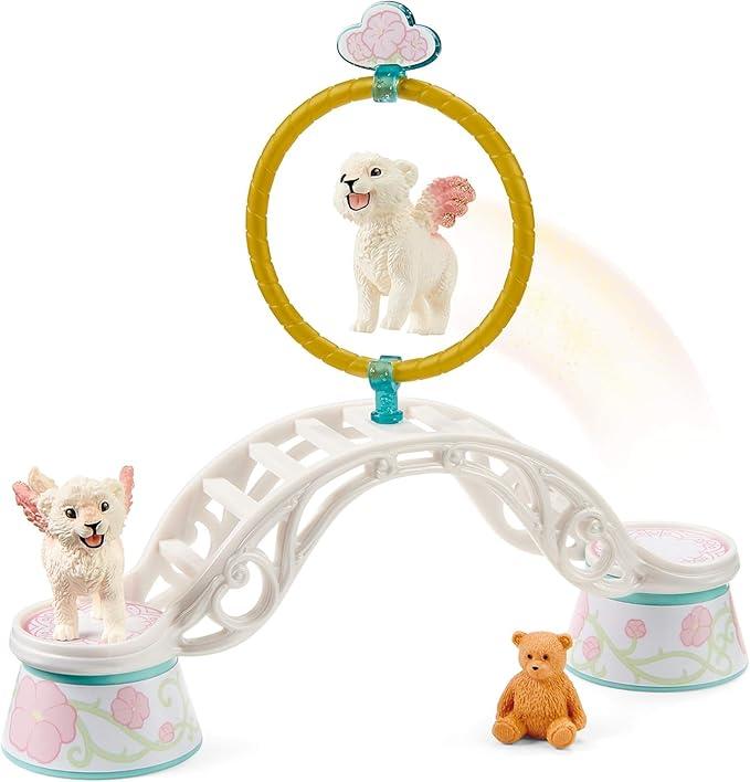Schleich bayala - Winged Baby Lion Training 9-piece Playset - Fairy Animal Toys for Kids Ages 5+