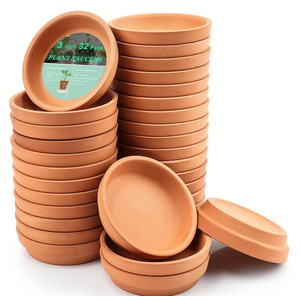 vensovo 3 Inch Terracotta Plant Saucer Pots Tray - 12 pcs Mini Planter Saucers for Indoor & Outdoor Plants, Small Clay Trays Perfect for 2 Inch 2.5Inch Flower Pot