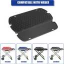 AJinTeby Cast Iron Griddle for Weber Traveler Portable Series Gas Grills Parts, Non-stick Griddle for Traveler Gas Grill, Camping Plate, for Weber Portable Grill Accessories with Carry Bag