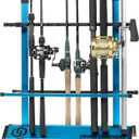 Savior Equipment Fishing Rod Rack Holder Organizer, 24-48 Slots to Hold Fresh Salt Water Spinning Rods & Reel Combo, Lightweight Aluminum Vertical Fish Pole Garage Storage Ground Display Stand