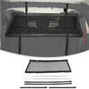 Linskip Trunk Pet Barrier Compatible with 2007-2026+ Jeep Wrangler JK JL 4XE, Rear Seat Isolation Net for 4 Door Jeep Wrangler Accessories