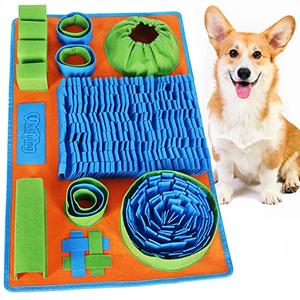 Vivifying Snuffle Mat for Dogs, Interactive Dog Puzzle Toy for Boredom and Mental Stimulation, Enrichment Feeding Game Sniff Mat Helps Slow Eating and Keep Busy