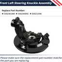 Front Left Driver Side Steering Knuckle Assembly & Wheel Bearing Hub Fit for Ford Escape 2013 2014 2015 2016 2017 2018 2019 Replaces CV6Z3K186B CV6Z2K005C GV6Z1104A