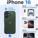 2 x for iPhone 16 Case, [Military-Grade Drop Protection][Anti-Yellowing] Shockproof Protective Translucent Matte Cover for iPhone 16 Phone Case,Alpine Green