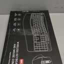 Wireless Keyboard and Mouse Combo, 2.4G Full Size Wave Keys Ergonomic Keyboard with Wrist Rest and 3-Level DPI Adjustable Wireless Ergonomic Mouse for Windows, Mac OS Desktop/ Laptop/ PC(Black)